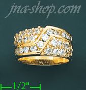 14K Gold Ladies' CZ Ring - Click Image to Close