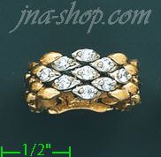 14K Gold Ladies' CZ Ring - Click Image to Close