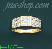 14K Gold Ladies' CZ Ring - Click Image to Close