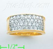 14K Gold Ladies' CZ Ring - Click Image to Close