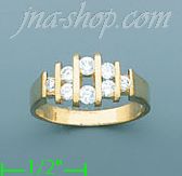 14K Gold Polished Ladies' CZ Ring - Click Image to Close