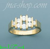 14K Gold Polished Ladies' CZ Ring - Click Image to Close