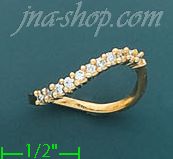 14K Gold Polished Ladies' CZ Ring - Click Image to Close