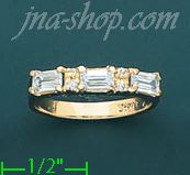 14K Gold Polished Ladies' CZ Ring - Click Image to Close