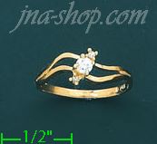 14K Gold Polished Ladies' CZ Ring - Click Image to Close