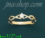 14K Gold Polished Ladies' CZ Ring - Click Image to Close