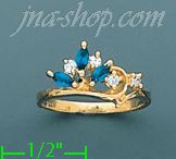 14K Gold Polished Ladies' CZ Ring - Click Image to Close