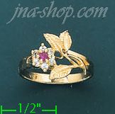 14K Gold Polished Ladies' CZ Ring - Click Image to Close