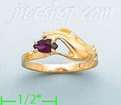 14K Gold Polished Ladies' CZ Ring - Click Image to Close