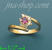 14K Gold Polished Ladies' CZ Ring - Click Image to Close