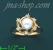 14K Gold Polished Ladies' CZ Ring - Click Image to Close