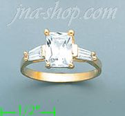 14K Gold Channel & Solitaire Ring - Click Image to Close