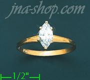 14K Gold Channel & Solitaire Ring - Click Image to Close