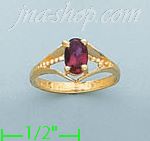 14K Gold Baby CZ Ring - Click Image to Close