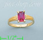 14K Gold Baby CZ Ring - Click Image to Close