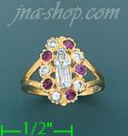 14K Gold Baby CZ Ring - Click Image to Close