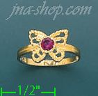 14K Gold Baby CZ Ring - Click Image to Close