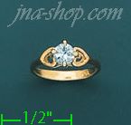 14K Gold Baby CZ Ring - Click Image to Close