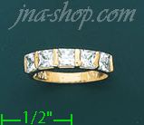 14K Gold Baby CZ Ring - Click Image to Close