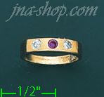 14K Gold Baby CZ Ring - Click Image to Close