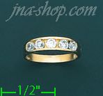 14K Gold Baby CZ Ring - Click Image to Close