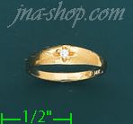 14K Gold Baby CZ Ring - Click Image to Close