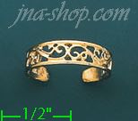 14K Gold Toe Ring - Click Image to Close