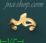 14K Gold Toe Ring - Click Image to Close
