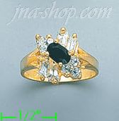 14K Gold Ladies' CZ Ring - Click Image to Close