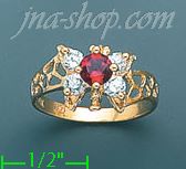 14K Gold Ladies' CZ Ring - Click Image to Close