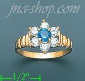 14K Gold Ladies' CZ Ring - Click Image to Close