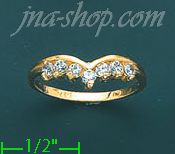 14K Gold Ladies' CZ Ring - Click Image to Close