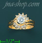 14K Gold Ladies' CZ Ring - Click Image to Close