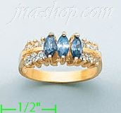 14K Gold Ladies' CZ Ring - Click Image to Close