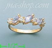 14K Gold Ladies' CZ Ring - Click Image to Close