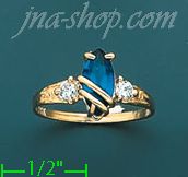 14K Gold Ladies' CZ Ring - Click Image to Close