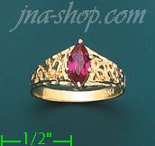 14K Gold Ladies' CZ Ring - Click Image to Close