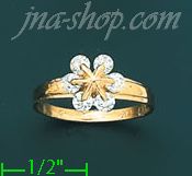 14K Gold Ladies' CZ Ring - Click Image to Close