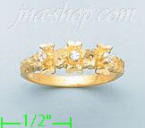 14K Gold Ladies' CZ Ring - Click Image to Close