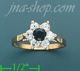 14K Gold Ladies' CZ Ring - Click Image to Close