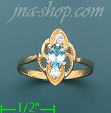 14K Gold Ladies' CZ Ring - Click Image to Close