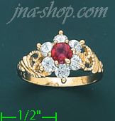 14K Gold Ladies' CZ Ring - Click Image to Close