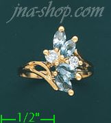 14K Gold Ladies' CZ Ring - Click Image to Close