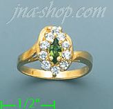 14K Gold Ladies' CZ Ring - Click Image to Close