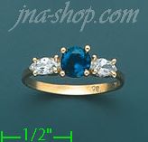 14K Gold Ladies' CZ Ring - Click Image to Close