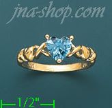 14K Gold Ladies' CZ Ring - Click Image to Close