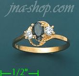 14K Gold Ladies' CZ Ring - Click Image to Close