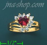 14K Gold Ladies' CZ Ring - Click Image to Close