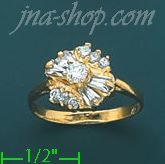 14K Gold Ladies' CZ Ring - Click Image to Close