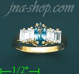 14K Gold Ladies' CZ Ring - Click Image to Close